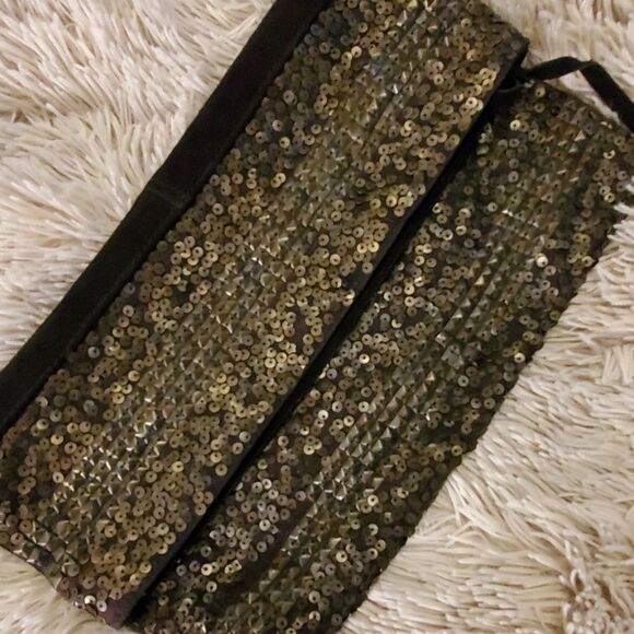 Beautiful suede Topshop purse w/ gold accents - Picture 2 of 7